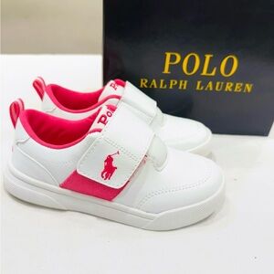 POLO RALPH LAUREN RF102905C KINGSTYN  CHILDREN SNEAKERS COLOR WHITE/ BAJA PINK
